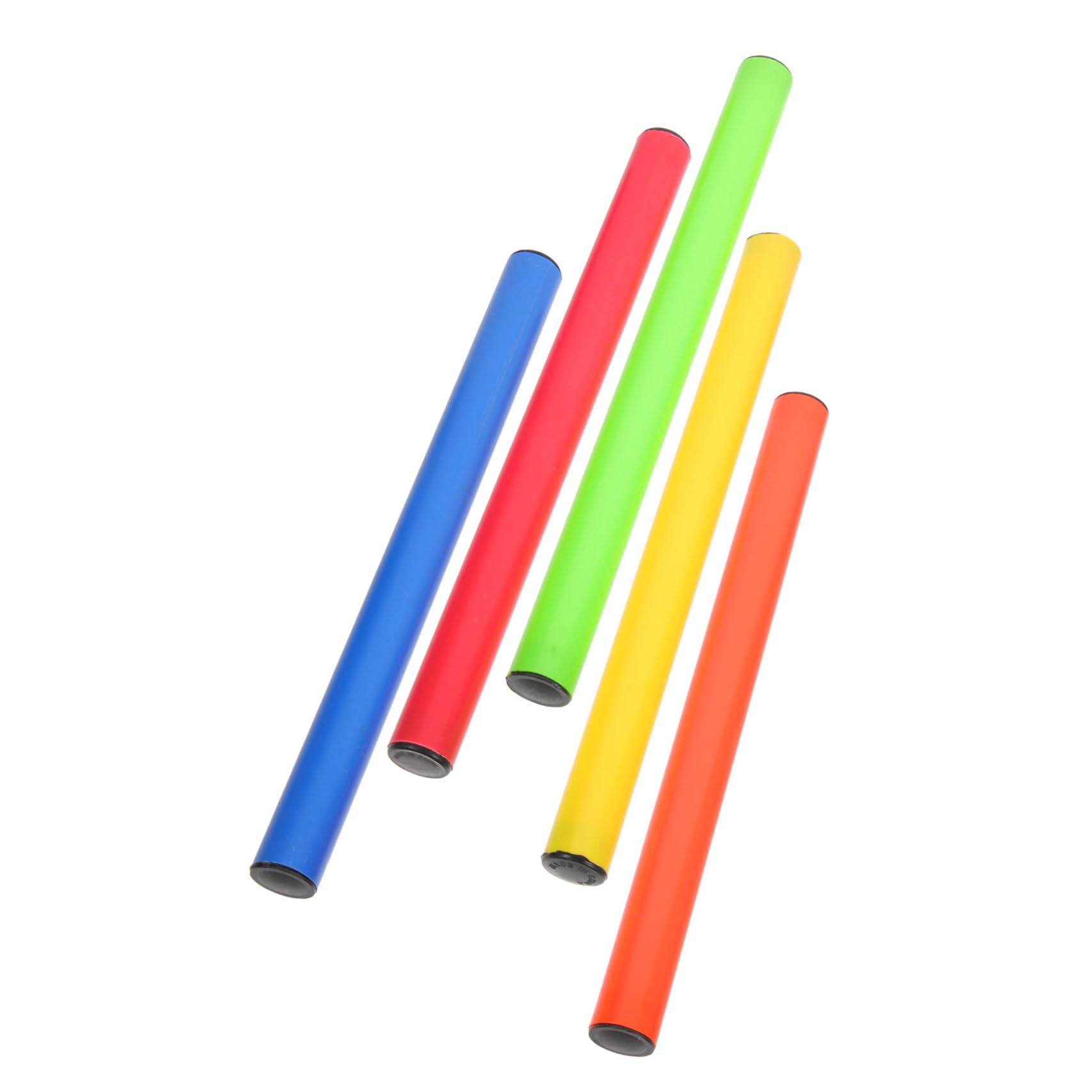 Yardwe Bâtons pour Courses de Relais Légers en Plastique 5 Pièces Design Simple et Bords Lisses pour Compétitions en Salle et Athlétisme
