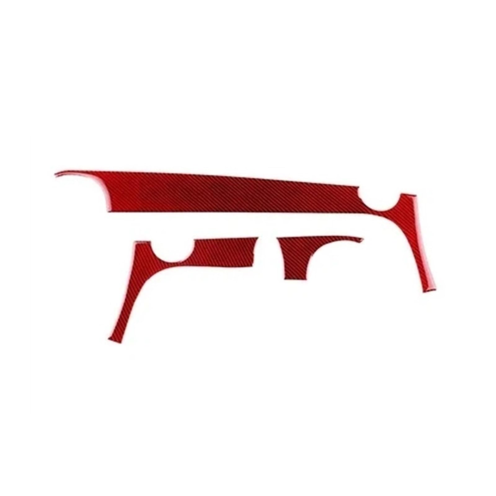 Oxwwrsfco Lhd Red Carbon Car Instrument Strip Compatible For Fiat 500 500C/Abarth 595 595C /695 695C 2016-2024 500E 2016-2019 Soft Carbon Fiber Sticker(Lhd Red Carbon)