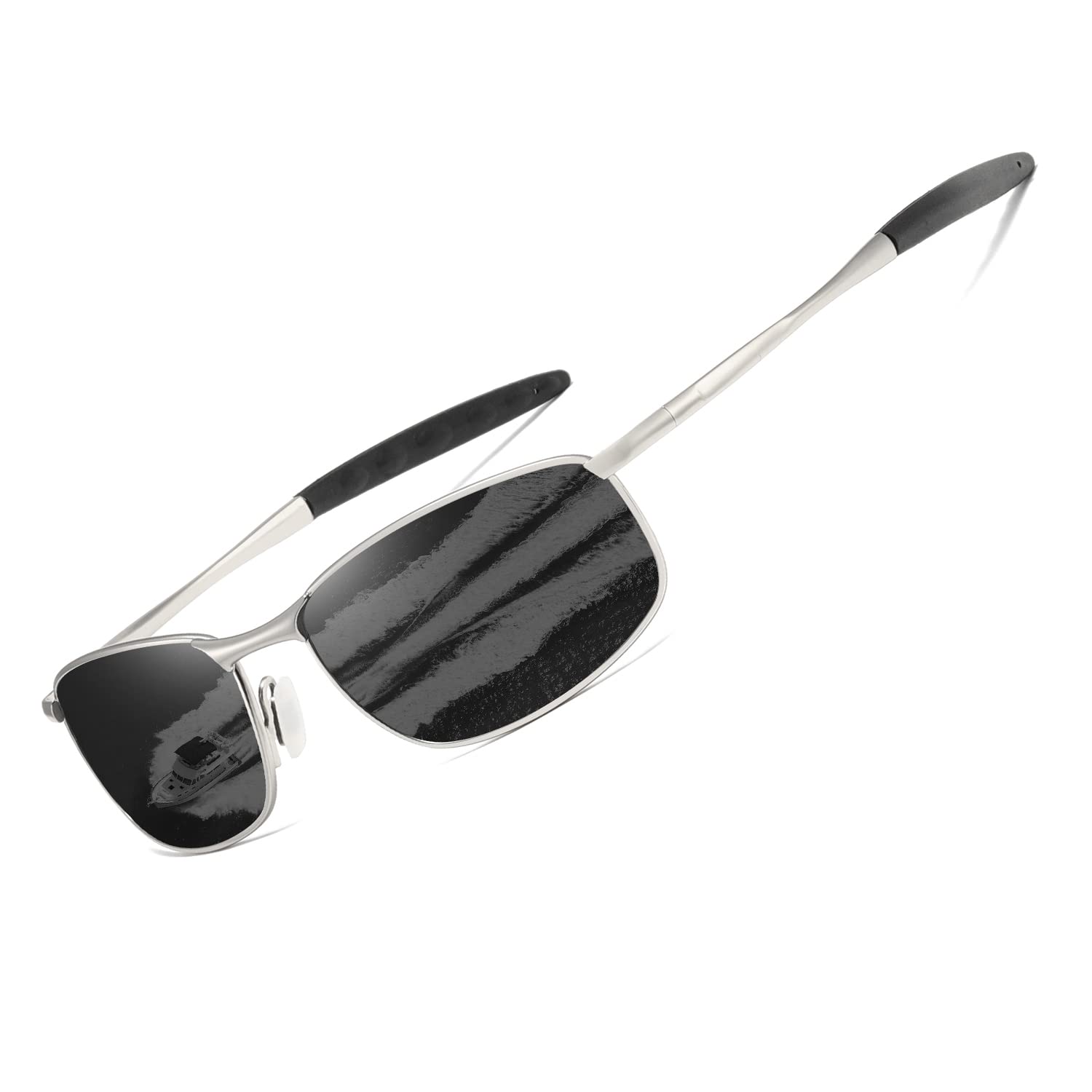 kimorn Polarisierte Sonnenbrille Herren Retro Rechteckig Rahmen Klassisch Unisex Gläser K0535