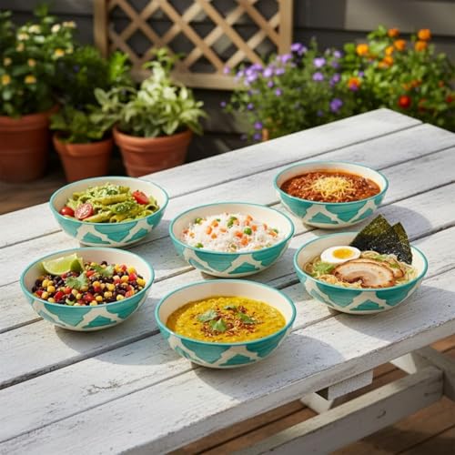 Image of Ceramic Bowl Set For Home Kitchen Use, Ideal For Breakfast Cereal, Smoothie Bowl, Fresh Fruits, Salad, Soup, Pasta and Snacks | Durable And Long-Lasting, Small Soy Sauce Dish (Green, Set of 2)