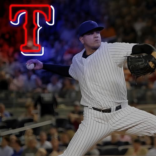 Image of Baseball Neon Sign for Wall Decor Rangere Baseball LED Light Up Sign Baseball Wall Decor Sports Neon Lights for Club Bedroom Man Cave Bar Sports Gifts for Men Boys Fans,Size 14.6 * 12.8 in(FMXD148)