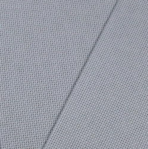 Image of KCS 12 inch x 59 inch (30cmx 149cm) 18CT Counted Cotton Aida Cloth Cross Stitch Fabric (Light Grey)