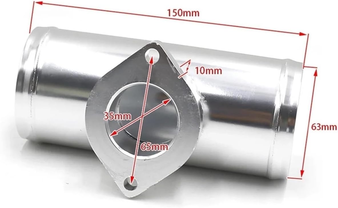 Turbocharger PressureTurboValve Pro Turbo Pressure Relief ValveAdjustable 25psi With 63mm Or 76mm Flange Pipe Turbo Pressure Relief Valve Adapter L=150mm Modification and upgrade(Blue with 63mm pipe)