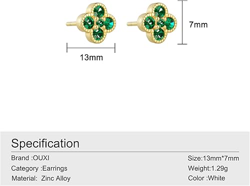 Vista 5 de OUXi Aretes de plata de ley 925 para mujer, hipoalergénicos con orejas sensibles