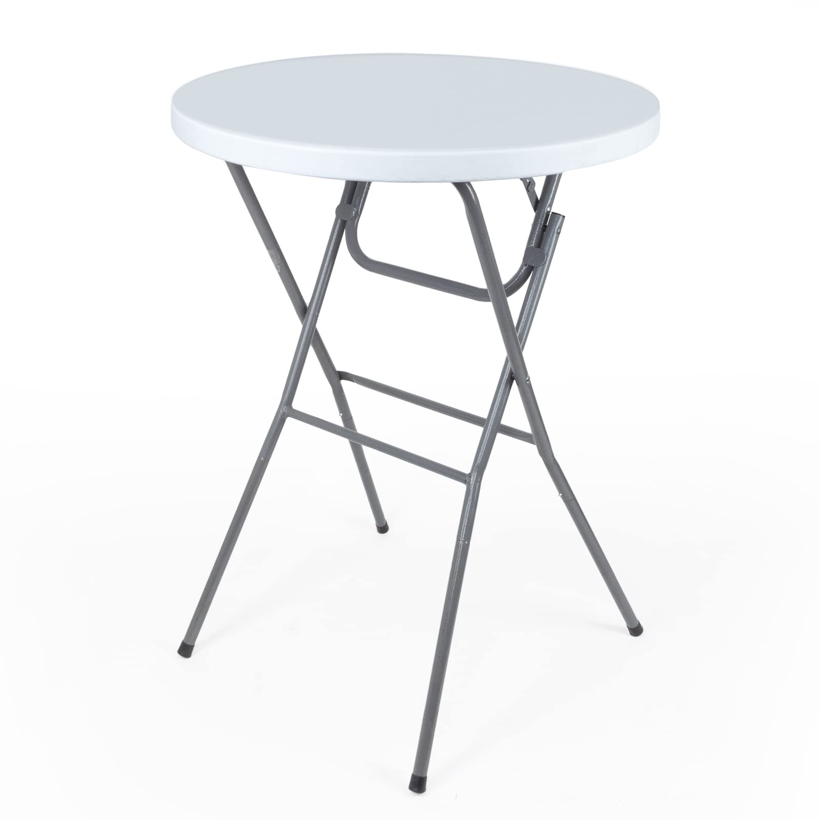 Julido Hanse Stehtisch Partytisch Bistrotisch Gartentisch Klapptisch Beistelltisch Campingtisch Ø80x110cm stabil wetterfest In- und Outdoor einsetzbar Weiß