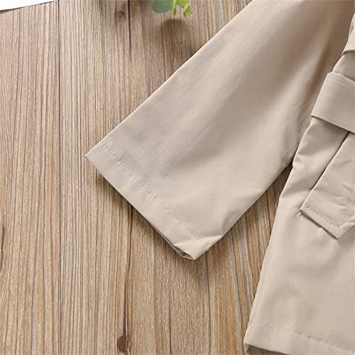 Toddler Baby Girl Boy Trench Coat Kids Double Breasted Trench Jacket Long Sleeve Windbreaker Outerwear (A, 4-5 Years)2