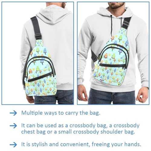 Sac à dos à bandoulière pour homme compact multicolore 30cm