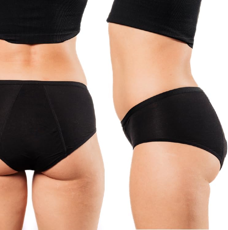 Bambody Absorbent Brief: Super Comfy Period Panties | Protective Underwear for Women, Girls and Teens Black - Image 2