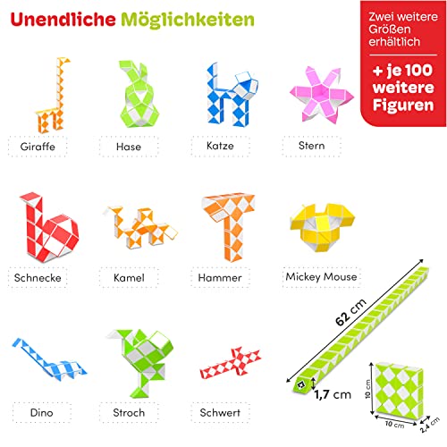 CUBIDI® Original Magic Snake - 36 Blöcke Grün | Knobelspiele für Kinder und Erwachsene | Ideal als Mitgebsel Kindergeburtstag… – Ansicht 3