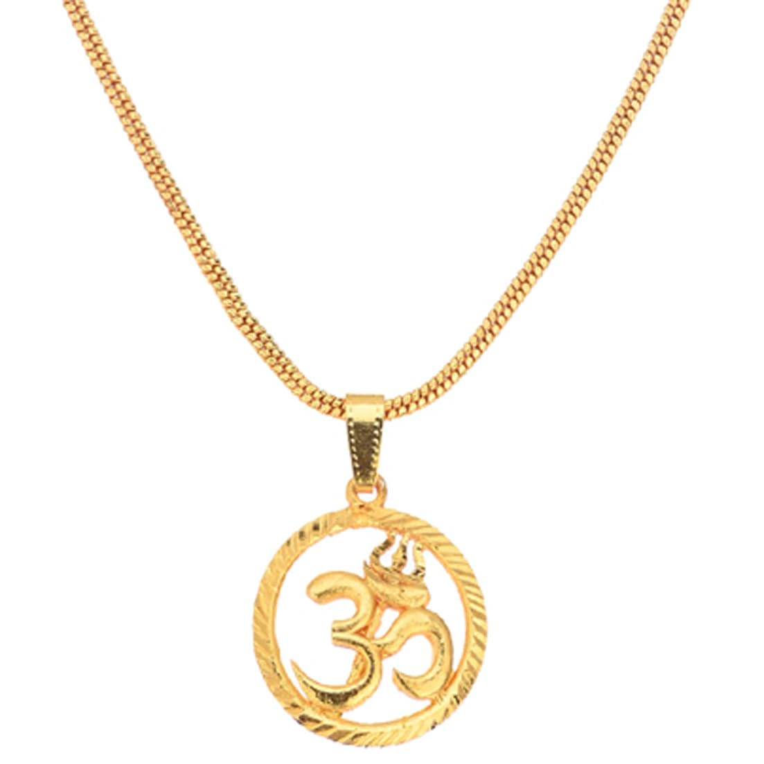 AanyaCentric Gold Plated 22inch Chain Necklace with Om Pendant For Women Girls Men Long Fashion Accessories Locket Jewellery (B0CM91JRR5) Amazon Price History, Amazon Price Tracker