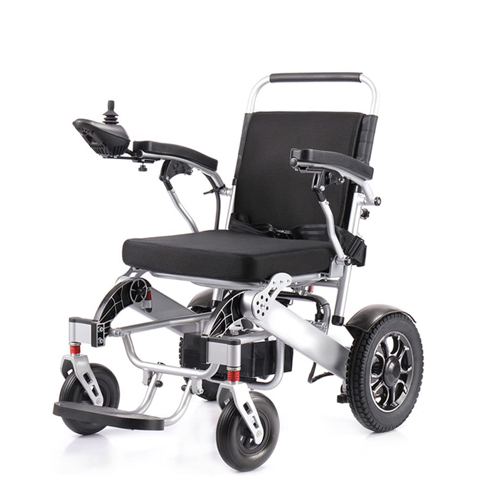 COOLBABY Lightweight Folding Electric Wheelchair Intelligent Aluminum Alloy Four-wheel Drive Power Not Slip Wheelchairs for Adults Compact Aid Wheel Chair