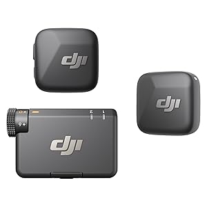 DJI Mic Mini (2 TX + 1 RX) per iPhone 15 / 16, Android e fotocamera, ultraleggero, audio ricco di dettagli, cancellazione del rumore, limitazione automatica, microfono wireless per vlog, streaming
