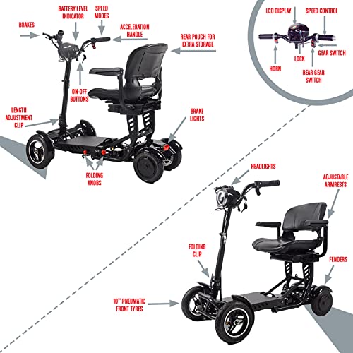 image for Darkshadows by MaritSA - Foldable 4 Wheel Mobility Scooter for Seniors