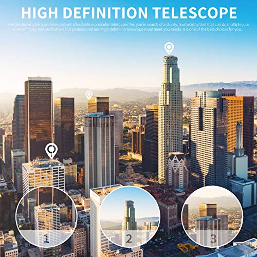 Mobestech Telescópio Monocular de Prisma Monocular de Alta Potência à Prova D'água à Prova de Choqu