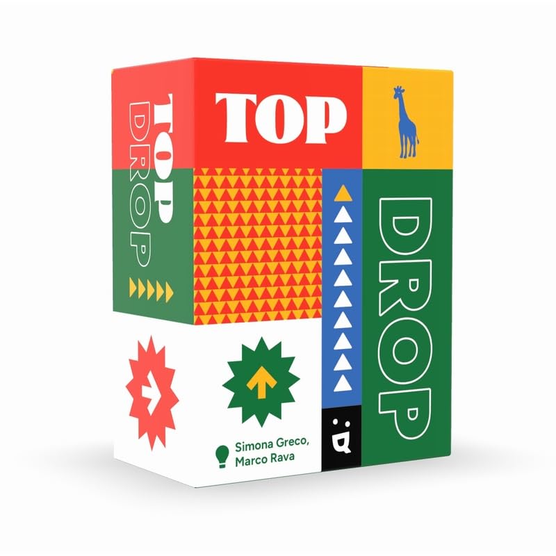 Helvetiq - Top Drop – Jeu de Carte coopératif – Faites équipe pour Poser Toutes Les Cartes numérotées de 1 à 60 dans l’Ordre Croissant ou décroissant – 2 à 4 Joueurs – A partir de 8 Ans