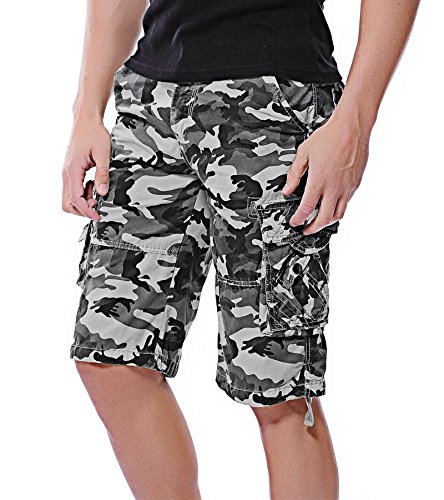 DDONGD Mens Cargo Shorts Multi Pocket Outdoor Twill Camouflage Cargo Short