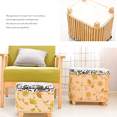 Pouf coffre tressé pour ranger et changer de chaussures
