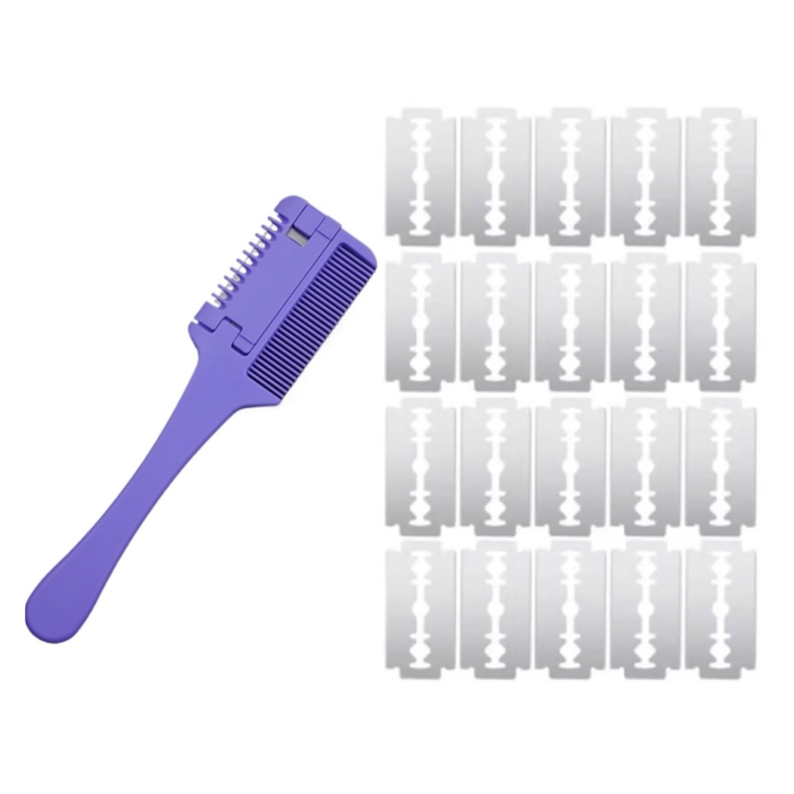 Yanonug Pet Hair Trimmer Cat Hair Knotting Comb Pet Grooming And Hair Removal Clipper Dog And Cat Comb Cat Hair Knotting Comb Grooming Scissors Dog Accessories(Purple 20PCS)