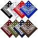 Raylarnia 8 PCS 100% Cotton Bandanas, 22 Inchs Multi-Purpose Bandana Scarfs Headbands for Men and Women (8-Mixed Colors)