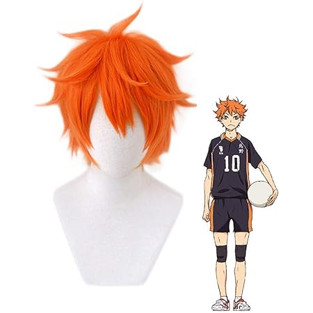Amazon ハイキュー ウィッグ コスプレ かつら メンズ フルウィッグ ショート 短髪 ファッション小物 かっこいい キャラクター 日向 翔陽 コスチューム用小物 仮装 コスプレ用品 小道具 自然 耐熱 ヘアネット付き お祭り ハロウイン Cosplay Wig 人気アニメ 変装用
