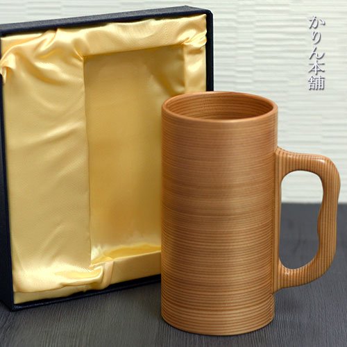 秋田杉を使った曲げわっぱビールジョッキ