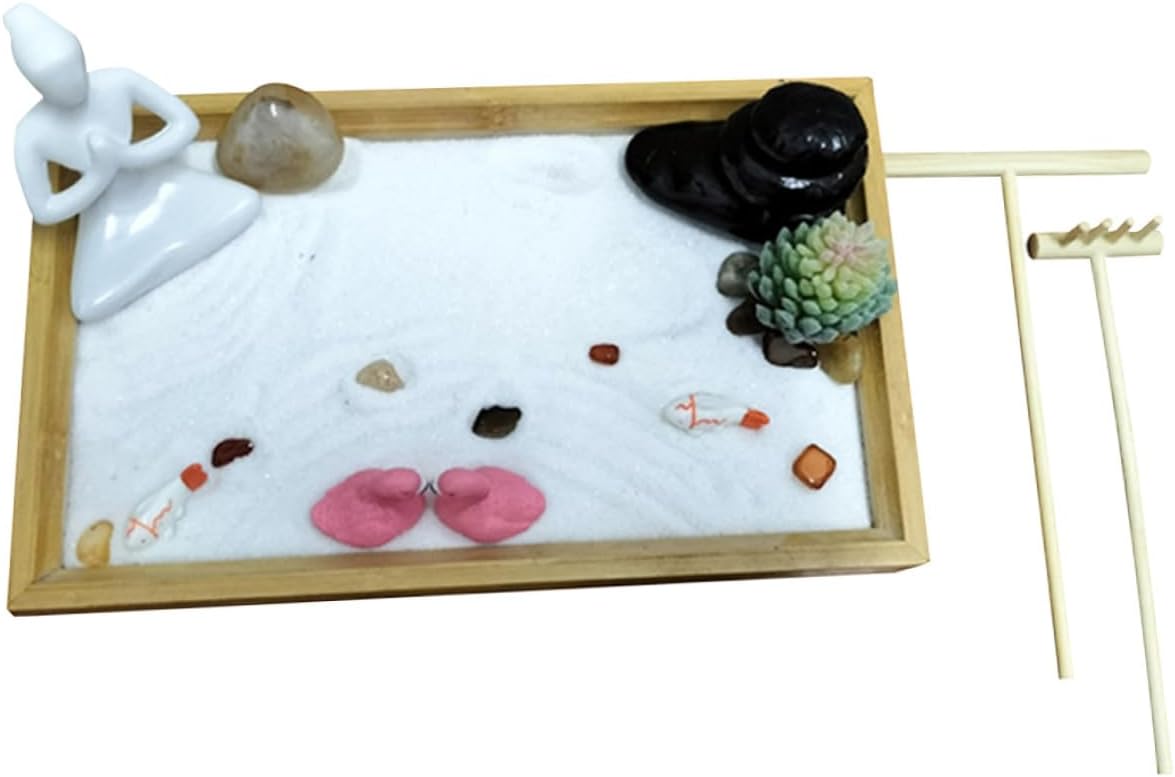 Create Your Own Yoga Zen Garden Desk Decor Kit Micro Landscape for Home Adorn