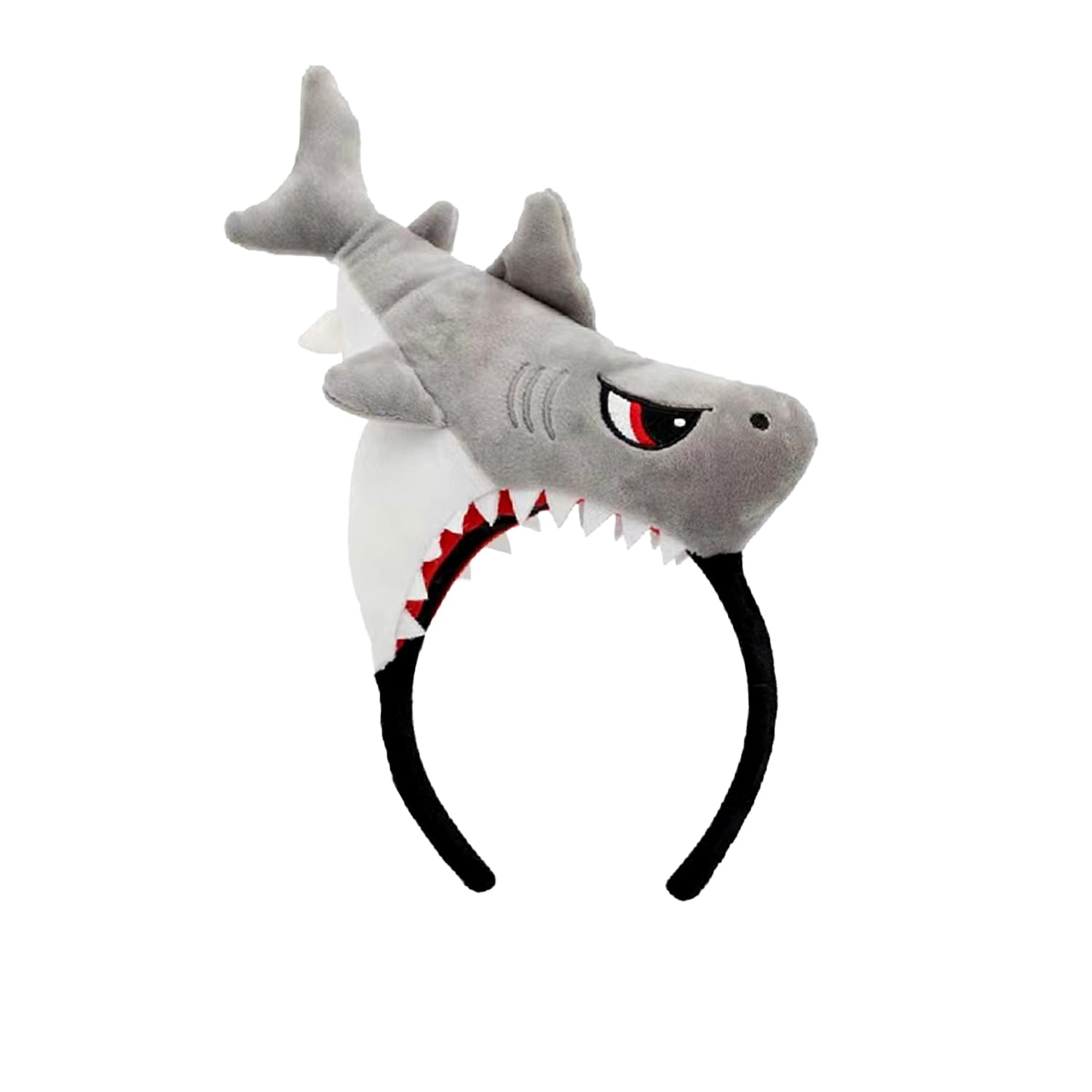 AOVNA Shark Costume Headband Fish Headband Grey Sealife Animal Costume Accessory for Christmas Halloween Cosplay Headwear