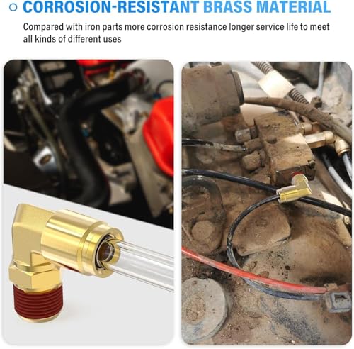 Image of TAILONZ PNEUMATIC 5PCS 1 /2 inch Tube OD x 1 /2 inch NPT Thread DOT Elbow Out Pipe Air Fittings, Brass Push Type Air Brake Pipe Fittings for Cars, Trucks, Air Brake Systems, Etc. (Pack of 5)