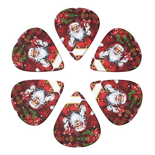 Lot de 6 médiators de Noël pour guitare acoustique, guitare électrique, basse, ukulélé – Fin, moyen et épais. - Les Beatles, Paul McCartney, John Lennon, RIngo Starr, George Harrison Lot de 6 médiators de Noël pour guitare acoustique, guitare électrique, basse, ukulélé – Fin, moyen et épais. – Image 5