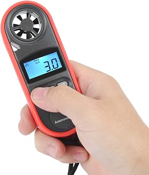 Digital Portable Handheld Anemometer, Handheld Airflow Velocity Measuring Instrument, Professional Airflow Tester