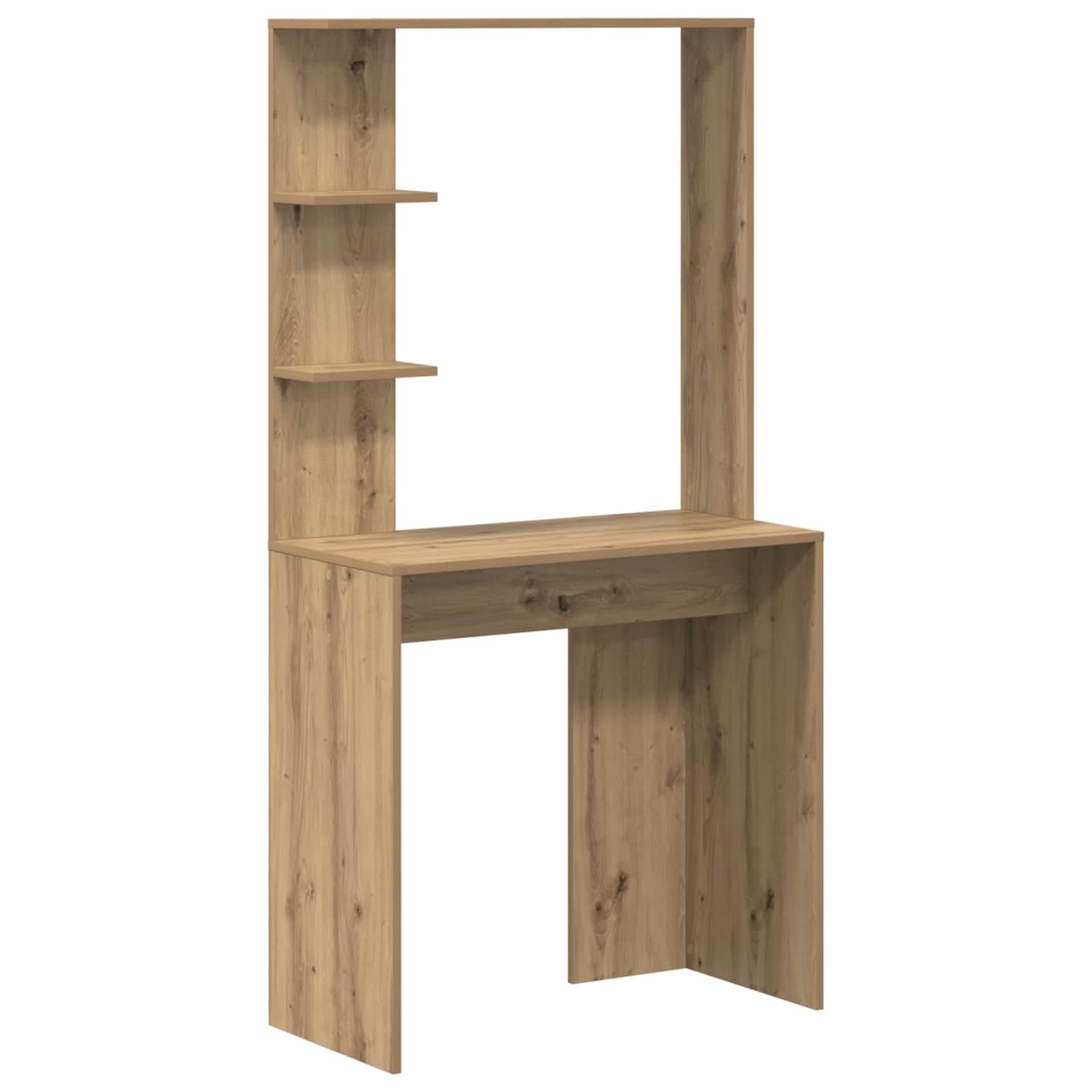 Biurko Artisan z materiału drewnopochodnego, 2-częściowe z drzwiami na zawiasach, 113,5 x 39 x 168 cm, idealne jako stół do gier, biurowy, komputer, do biura i biura domowego