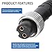 2 Pakcs Electric Fishing Reel Power Cord - 10Ft Battery Connection Cable Fits for Daiwa Tanacom 1000 750 500, Seaborg 500MJ, Shimano, BeastMaster, Leobritz, ForceMaster