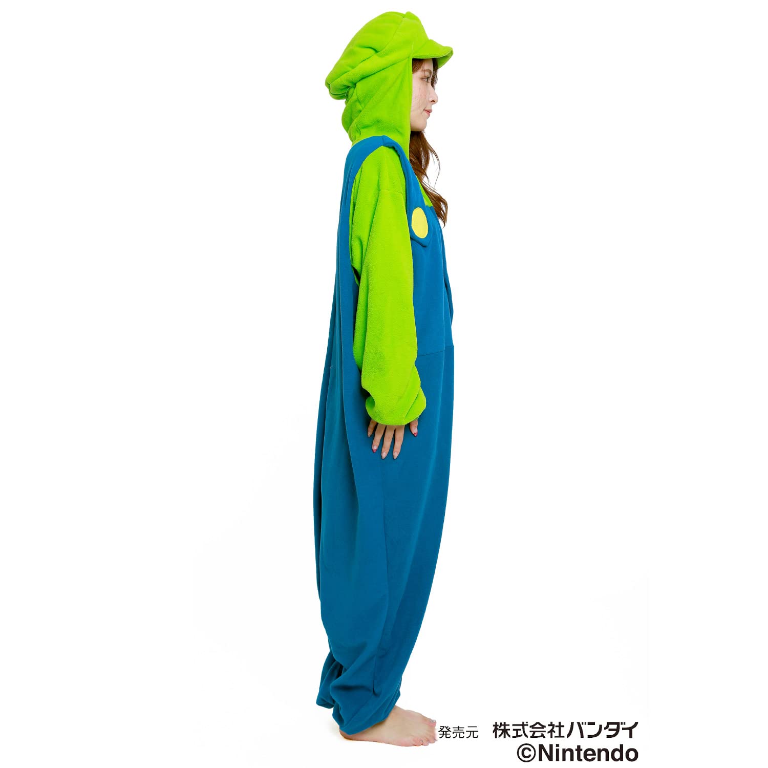 SAZAC Kigurumi Super Mario Bros Luigi - Onesie Jumpsuit Halloween Costume