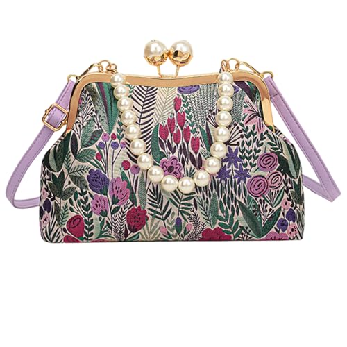 Sac à bandoulière floral vintage brodé idéal pour vos soirées