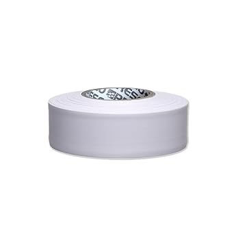 Presco Taffeta Roll Flagging Tape [2.5 mils Thick] 1-3/16 in. x 300 ft. White [Non-Adhesive]