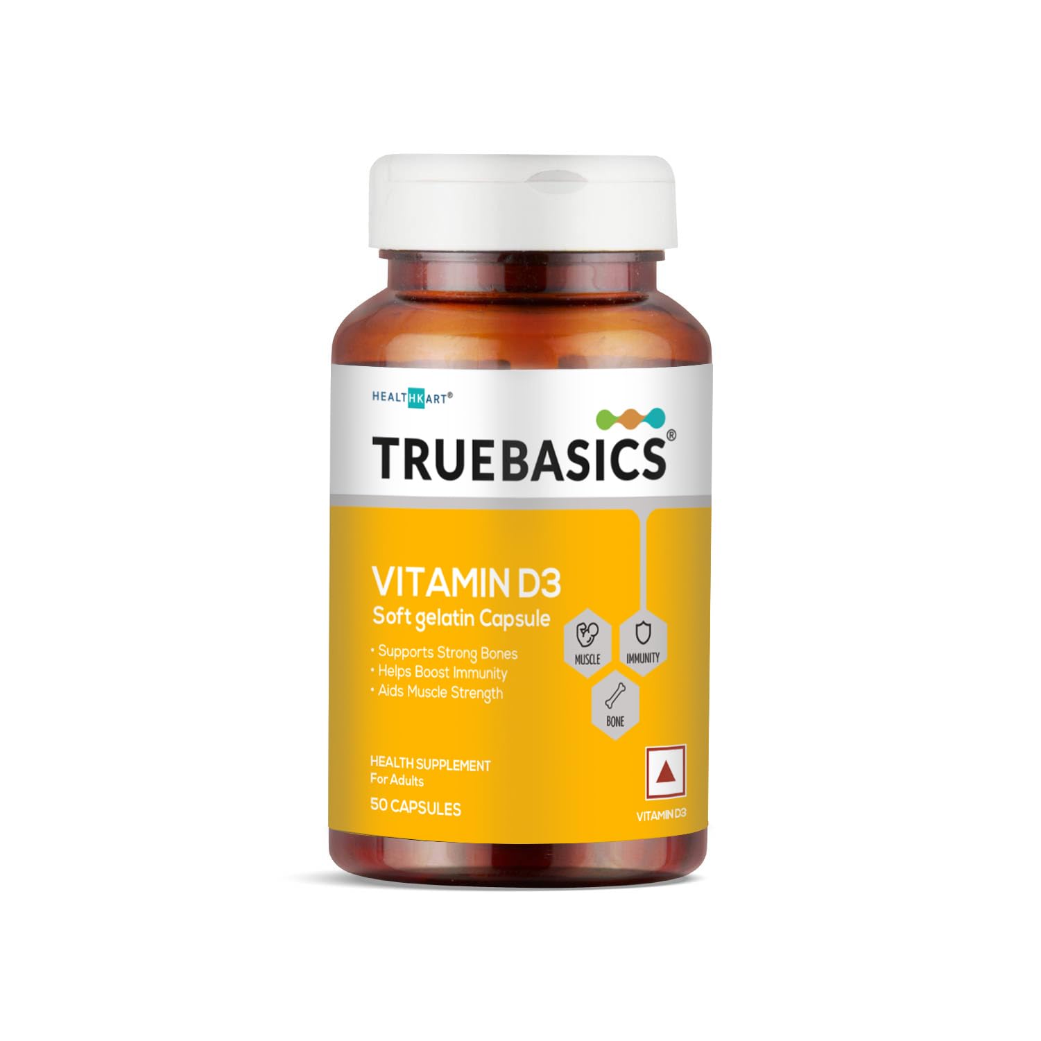 TrueBasics Vitamin D3 600 IU, for Healthy Bones, Strong Muscles, Boosts Immunity & Calcium Absorption, 50 Vitamin D Capsules (B0B7NLHP3L) Amazon Price History, Amazon Price Tracker