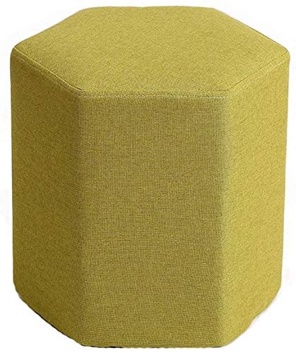 Repose-pieds canapé vert 35x35 cm tabouret rond salon et chambre