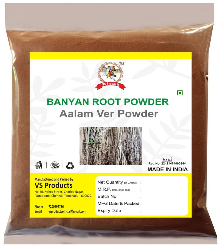VS Products Banyan Root Powder, 300g, Bargad Jad, Marri Udala, Ficus Benghalensis Root, Aalam Ver Powder, Good For Tooth Problems (Pack of 3 X 100g) (B0CX1JDPJV) Amazon Price History, Amazon Price Tracker