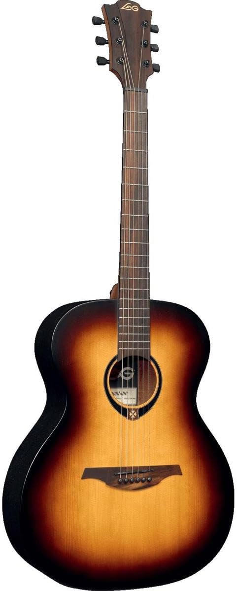 Lag Tramontane 70 Auditorium Solid Sitka Spruce Acoustic Guitar, Brownwood Fingerboard, Brown Sunburst