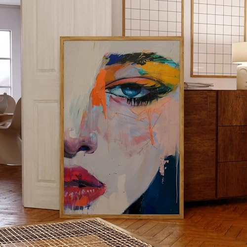 Toile murale art abstrait moderne personnages coupables 40x60cm pour galerie