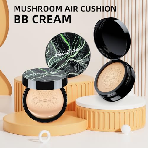 Ursoulney Mushroom Head Air Cushion Cc Cream - Bb Cream Foundation Makeup Moisturizing Concealer Long-Lasting, Cushion Foundation Full Coverage Self Adjusting For Mature Skin & All Skin Types thumb #7