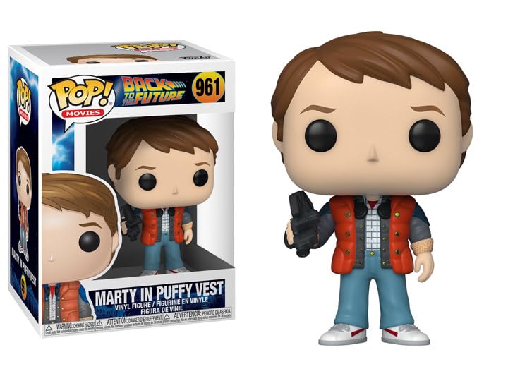 Funko Back to The Future + Pop Protector: Pop! Movies Vinyl Figure (Gift Set Bundled with ToyBop Brand Box Protector Collector Case) (Marty in Puffy Vest with Camera)