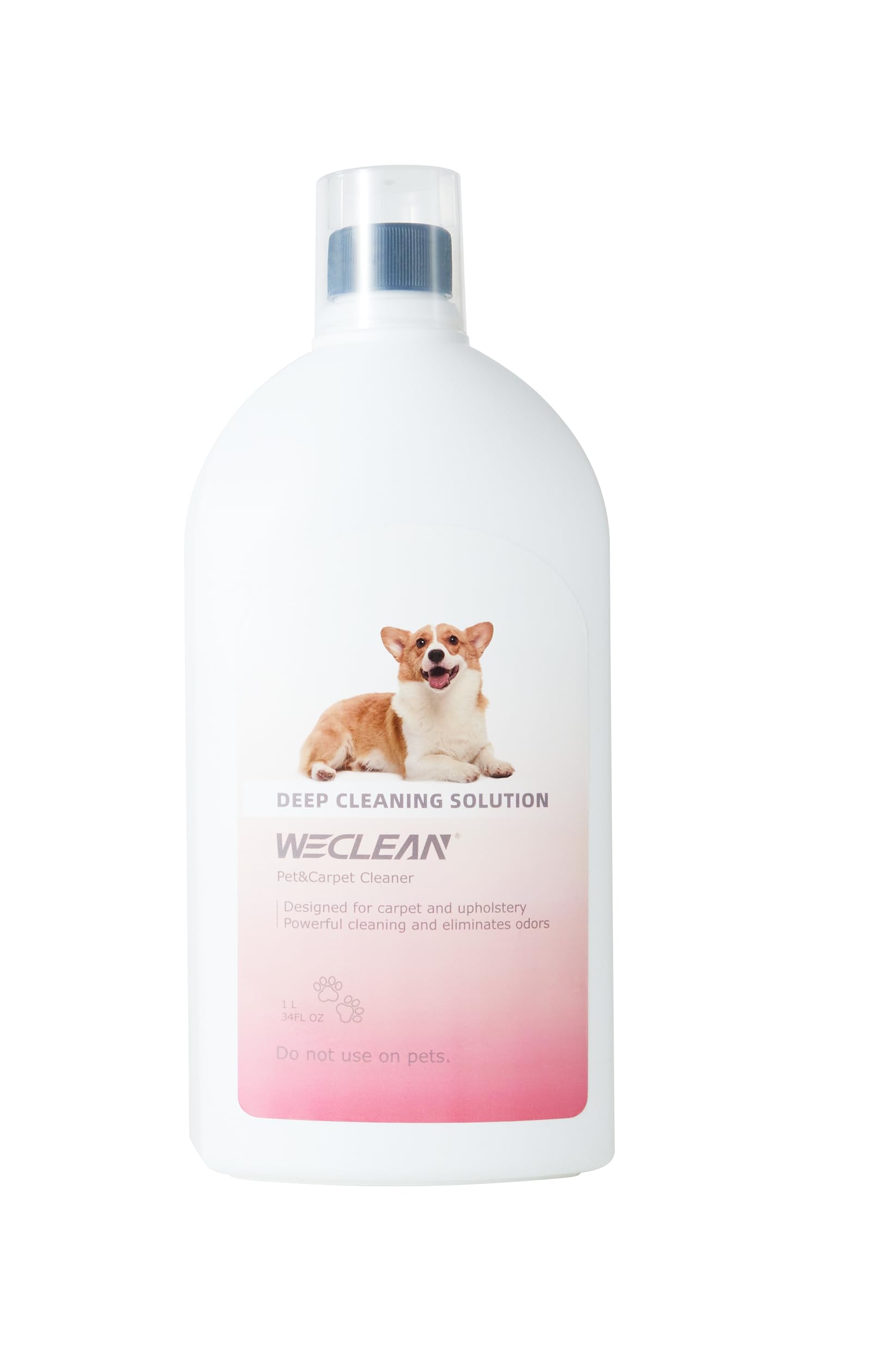 WECLEAN Professional Carpet Cleaner Machine Detergent,Carpet Cleaner Solution for Carpet, Rugs, and Upholstery, eliminates pet Stains, Messes and Odors, 34 Oz