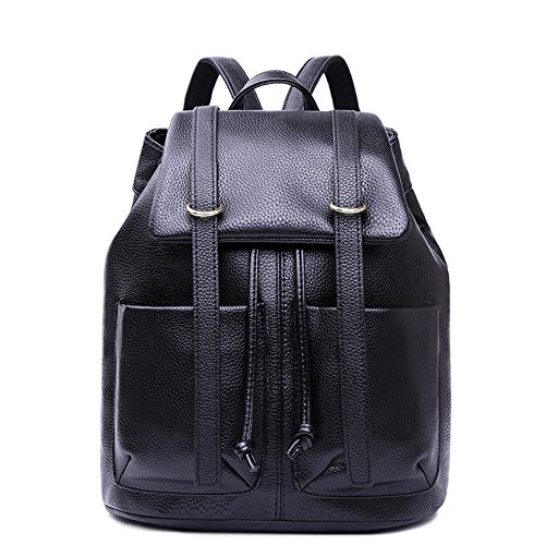 Sac à dos de mode noir uni confortable pour le dos