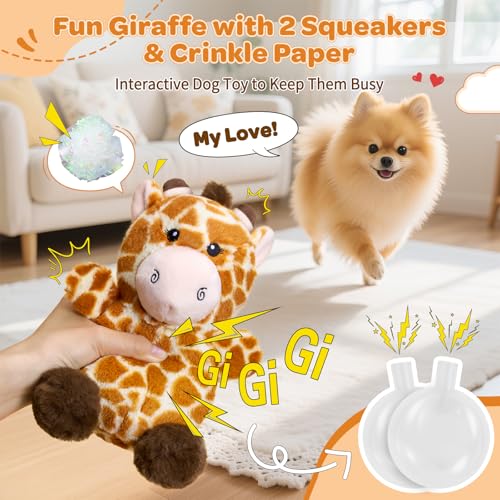 Juguete de Peluche para Cachorros Pequeños y Medianos Giraffe miniatura 2