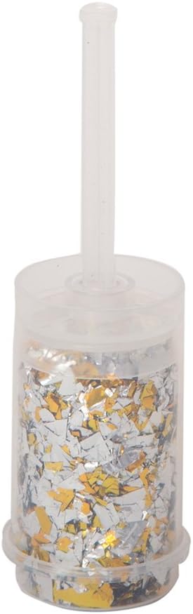 Gold & Silver Foil Confetti Push Popper - 1 Pc. - Perfect for Birthdays, Graduations, Gender Reveals, New Year, Surprises & More