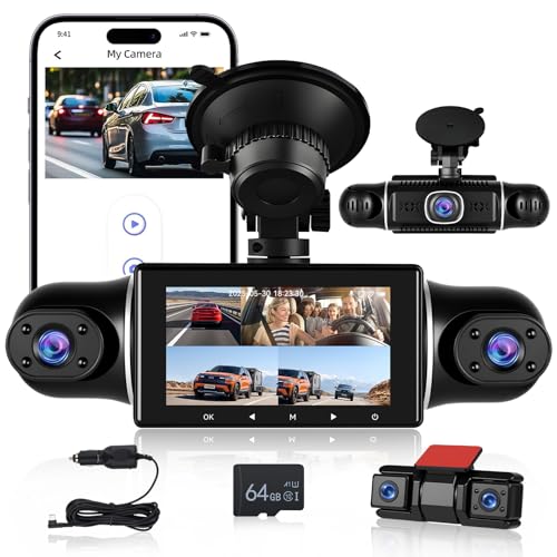 1080P Dashcam a 5 canali con visione a 360° –