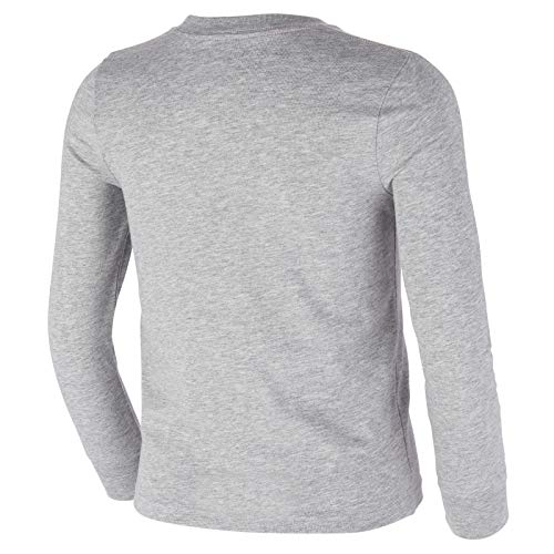 adidas Boys' Long Sleeve Cotton Jersey Logo T-Shirt (4, Heather Court Mix)2