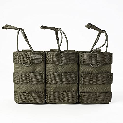 EmersonGear 7.62 Triple Open Top Magazine Pouch,Elastic Bungee Molle System