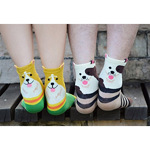 Image of HSELL Women Novelty Socks with Funny Animals Designs Cute Ideal for Cat Lover Breathable Cotton Socks for Daily Wear